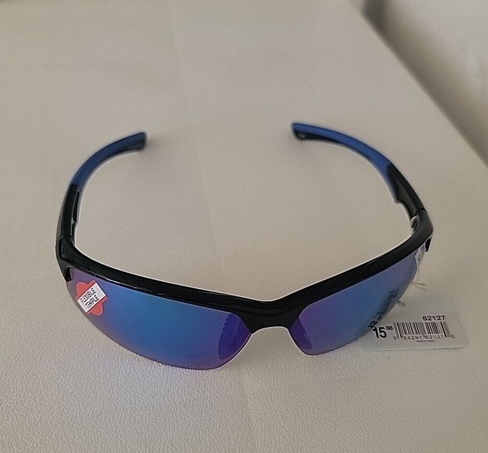 Piranha Mens Sport Wrap Flex Temple Sunglasses Semi Frameless Style # 62127